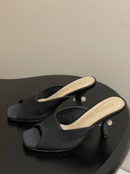 CD Tribales Heeled Black 8cm Black Satin 676351