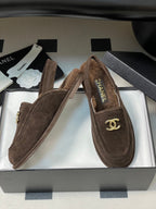 CC 25A Slingback Loafer Chocolate Sherpa Suede