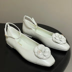 CC 25s Métiers d’art Ballet flats 10mm White Cowhide 413308