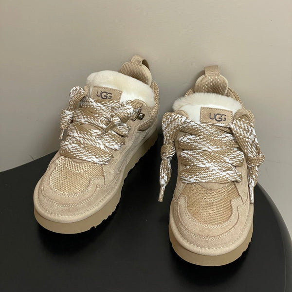 UGG Lowmel Sneaker Khaki Suede Mesh 522212