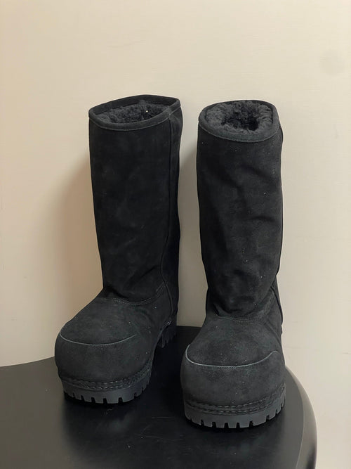 Balenciaga High Snow Boots Black Suede 535033