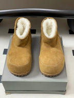 Balenciaga Snow Boots Beige Suede 535037