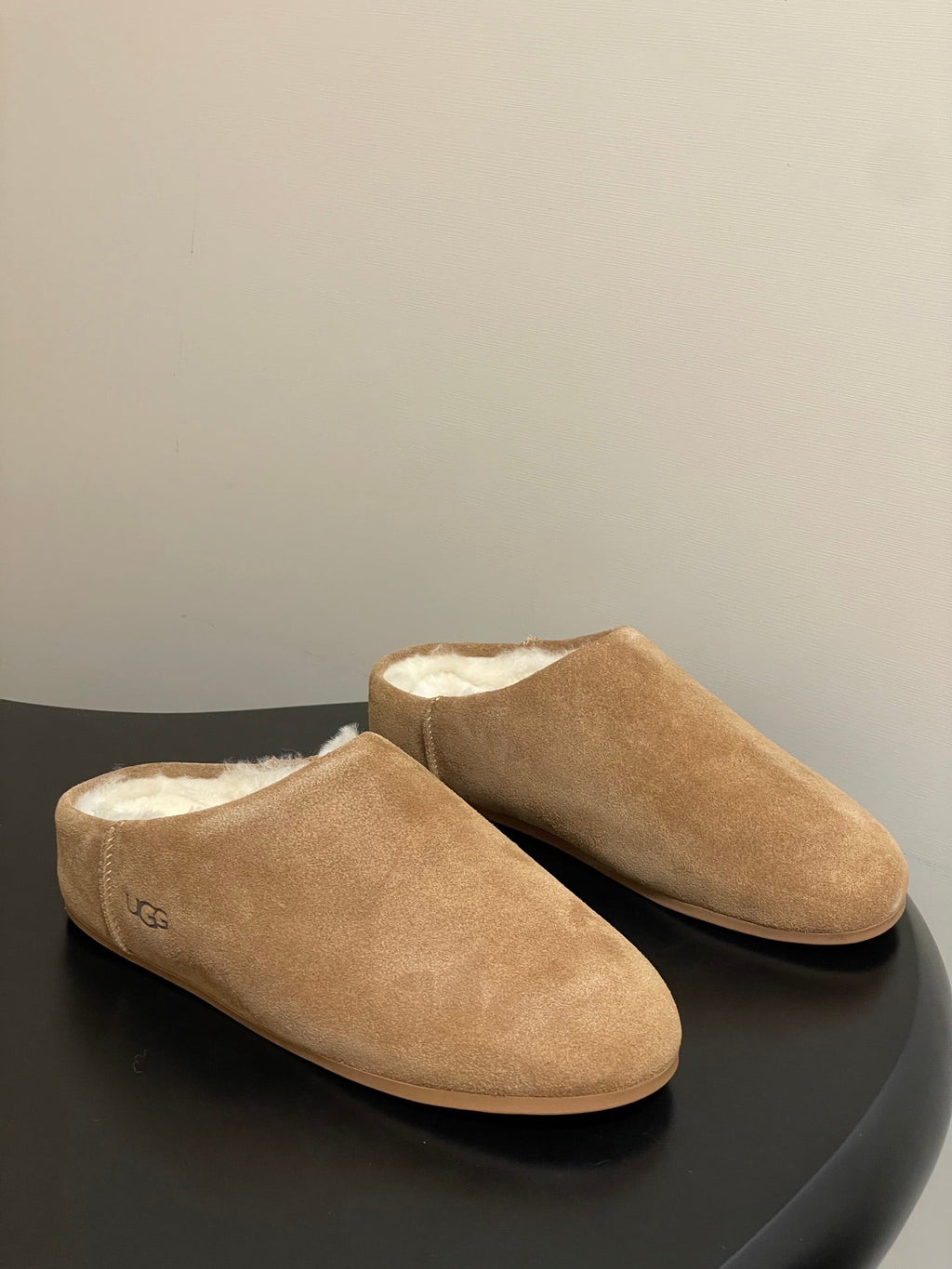 UGG Elea Slip-On Sandals Brown Wool Suede 525947