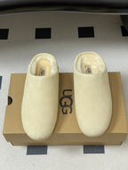 UGG Elea Slip-On Sandals Light Beige Wool Suede 525948