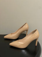 LV GALA High Heels Series Shoes 85mm  Patent Leather Beige534541