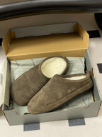Balenciaga Mule Slip-On Taupe Suede Wool 534532