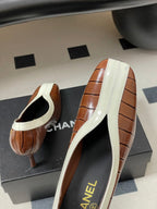 CC 26 Crocodile-embossed Pump Brown mix White Calfskin 593369