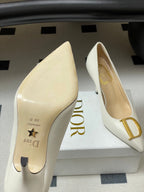CD 26 High-Heeled 85 Pumps White Cowhide 593592
