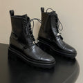HM First Oxford Ankle Boots 5cm Black Sheepskin 594334
