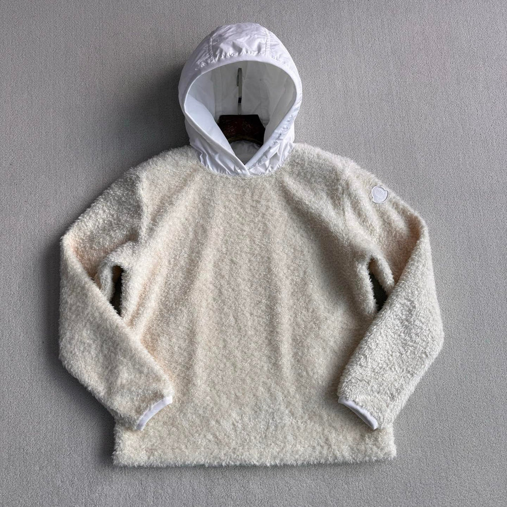 MC 2025 Sweatshirt Ivory White Teddy Felt Fabric