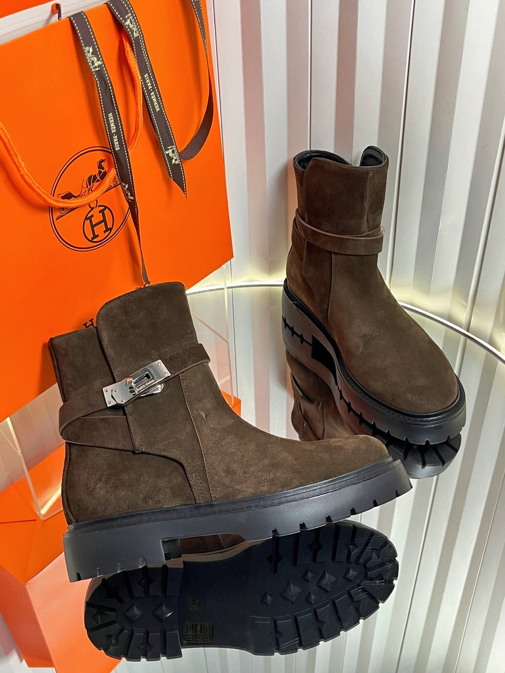 HM Jeff Ankle Boot Taupe Suede 616101