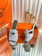 HM Candy Sandal 5cm White Calfskin 616224