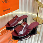 HM Candy Sandal 5cm Burgundy Calfskin 616225