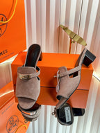 HM Candy Sandal 5cm Light Taupe Suede 616227