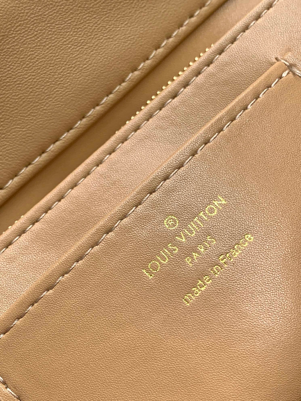 LV GO-14 MM 23cm Light Brown Lambskin GHW