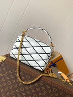 LV M22890 GO-14 MM 23cm Black White Lambskin GHW