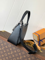 LV Hopscotch Bag 25cm Black Grained Epi Cowhide Sliver HW