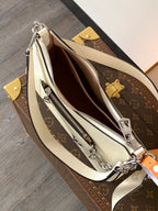 LV Hopscotch Bag 25cm White Grained Epi Cowhide Sliver HW