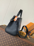 LV Marelle 30cm Tote Bag Black mix White Epi grain leather 241074