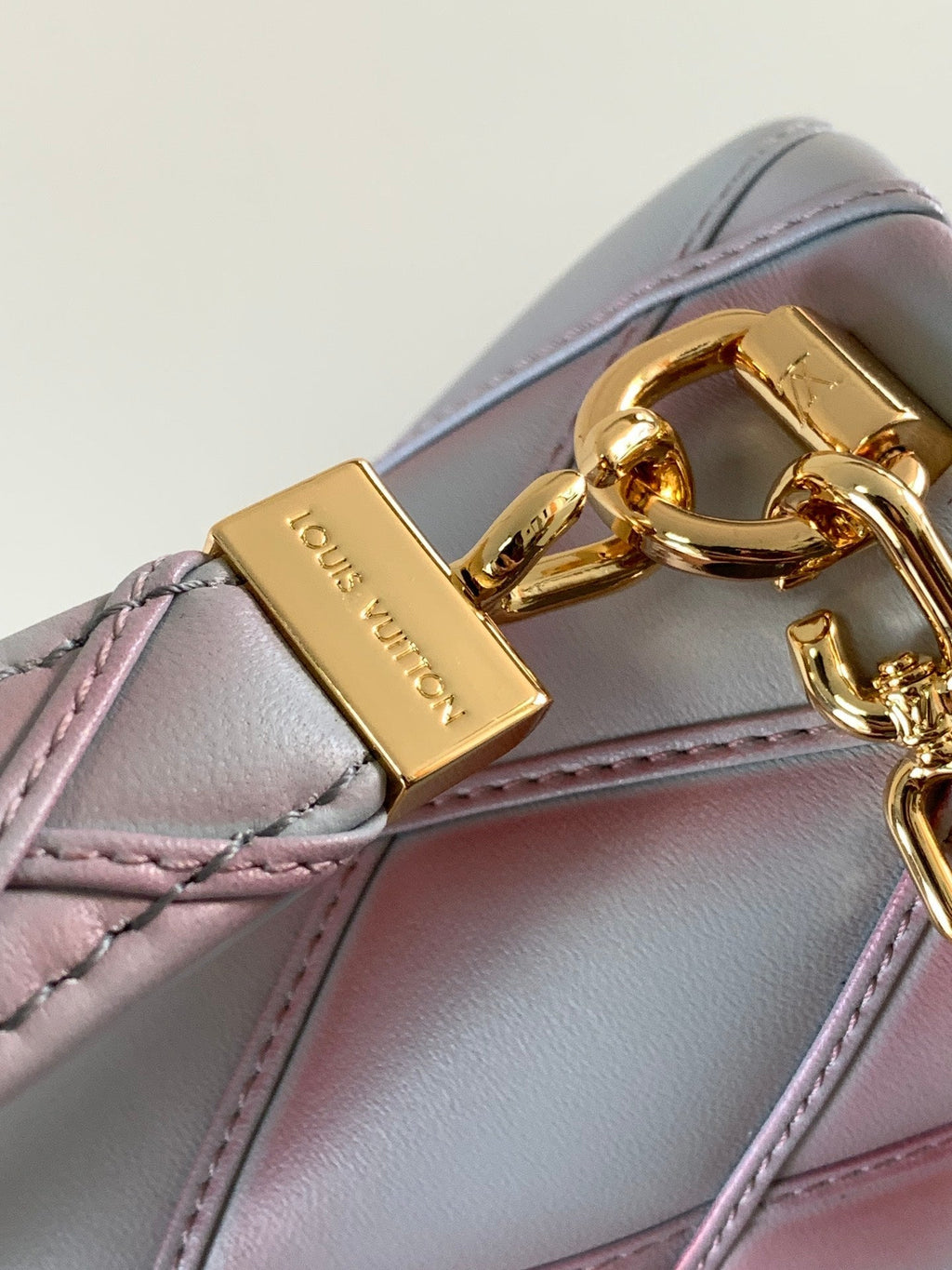 LV GO-14 MM 23cm Mix Pink Blue Lambskin GHW