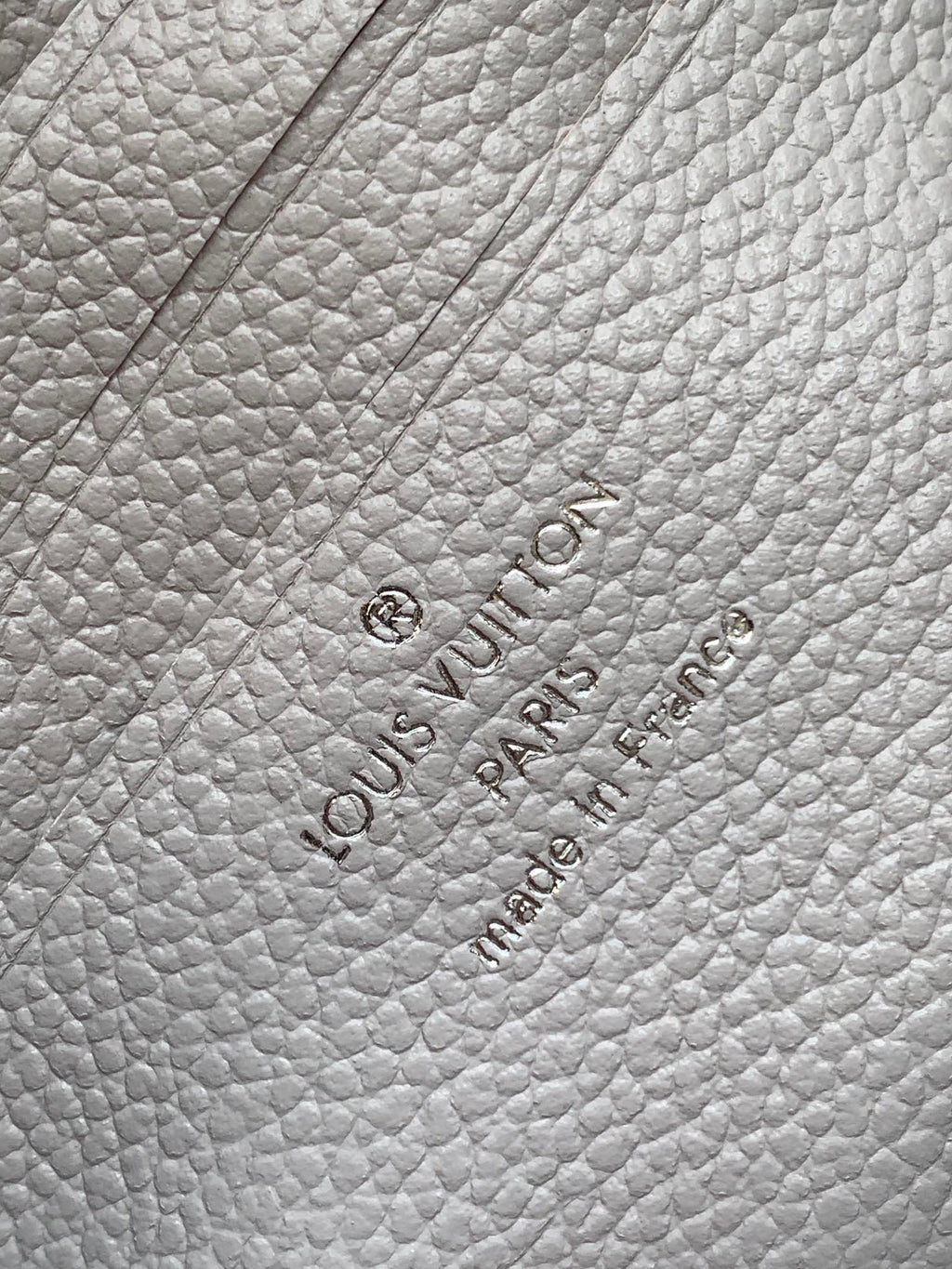 LV WOC 23.5cm Brume Gray Embossed Cowhide Metal HW