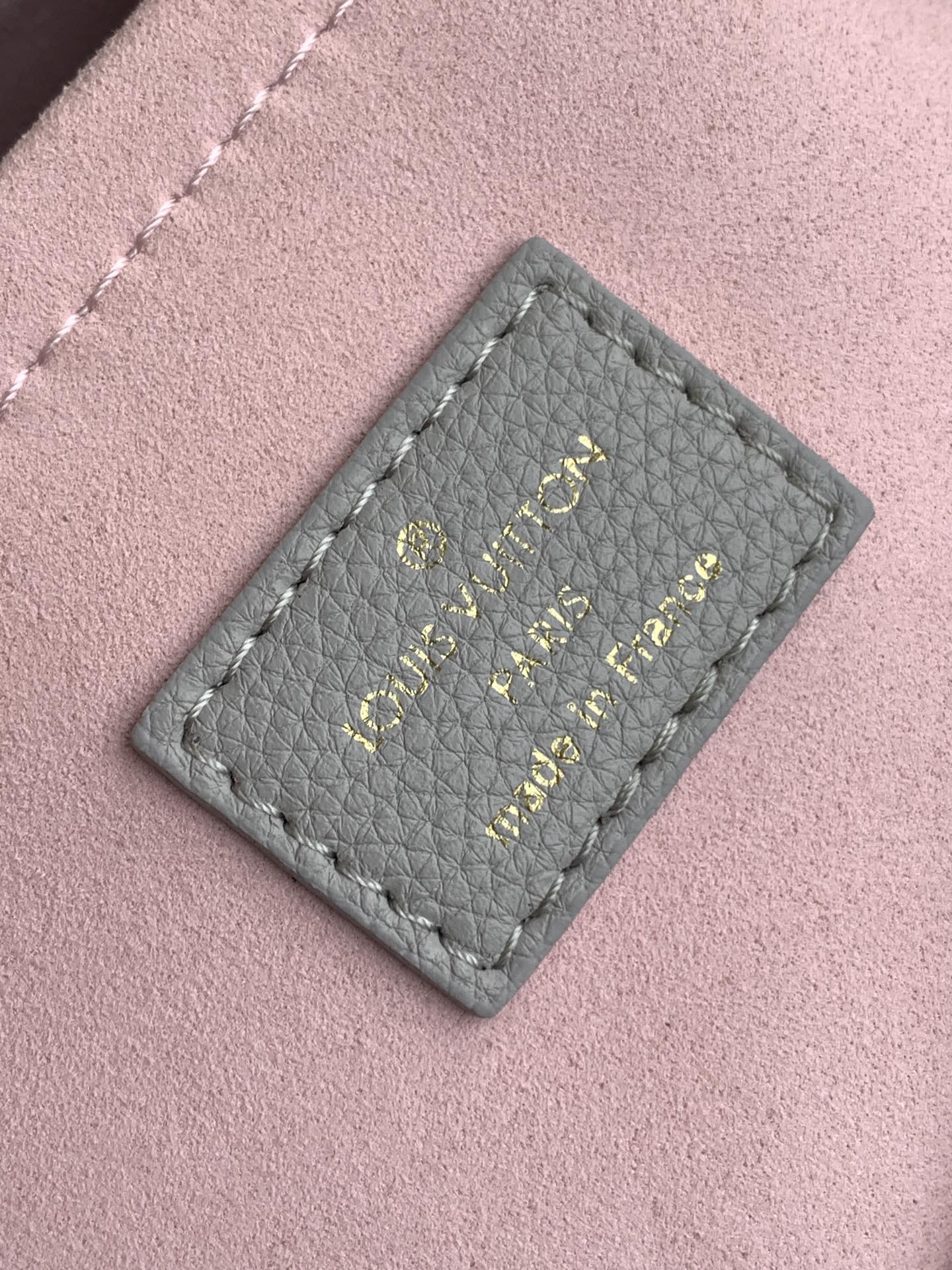 LV M13157 Hand It All PM Light Grey Perforated Mahina Calfskin