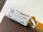 LV M13157 Hand It All PM Light Grey Perforated Mahina Calfskin