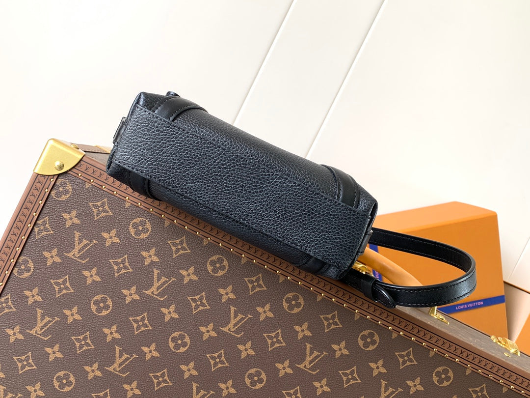 LV Nano LV Biker 23cm Black Sheepskin & Cowhide Metal