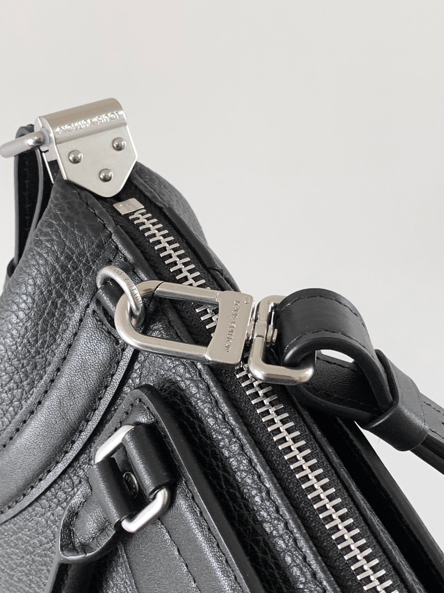 LV Nano LV Biker 23cm Black Sheepskin & Cowhide Metal