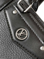 LV Nano LV Biker 23cm Black Sheepskin & Cowhide Metal