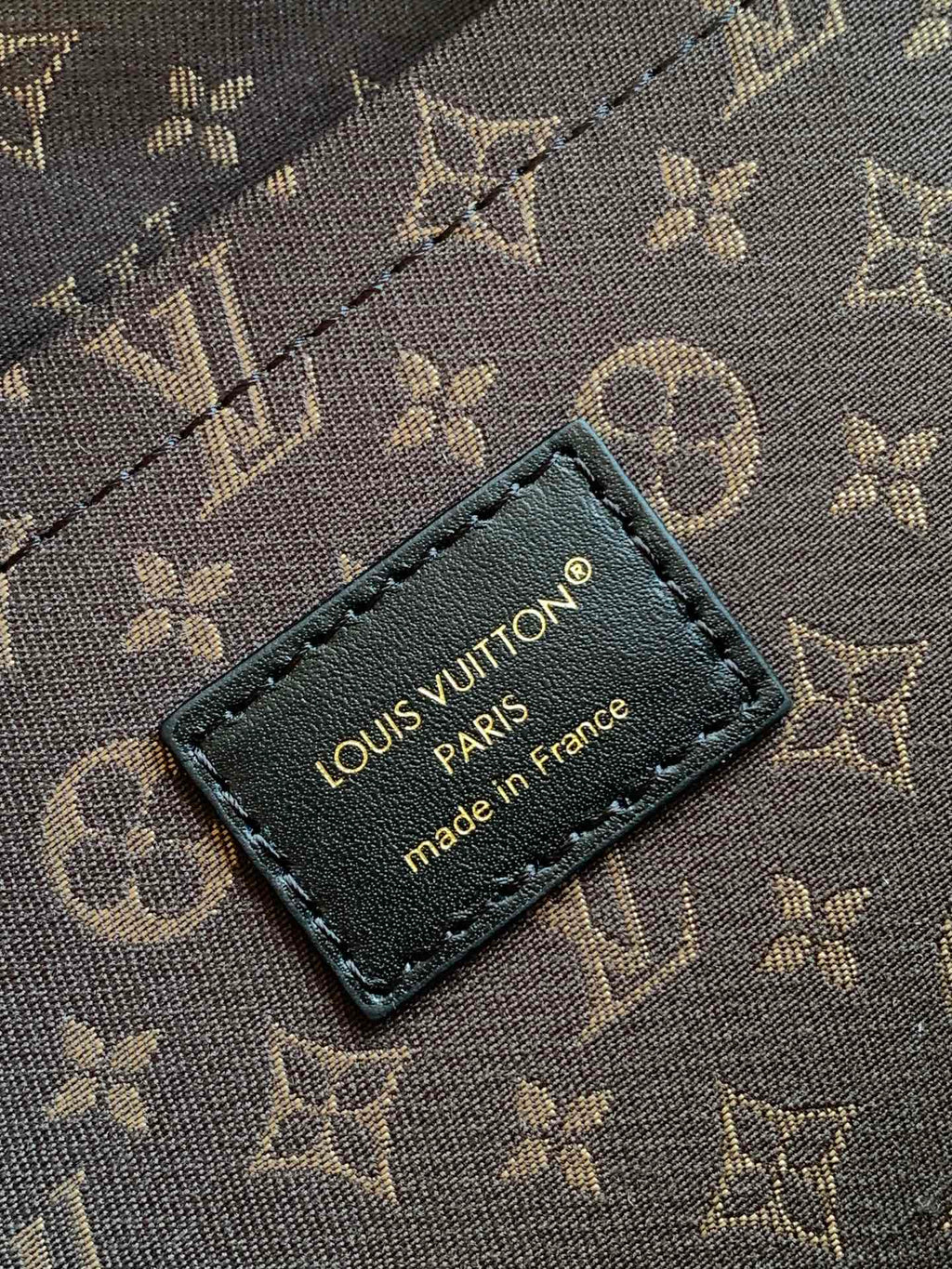 LV Nano LV Biker 38cm Black Light Gray Sheepskin & Cowhide Metal