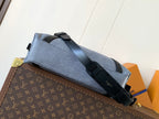 LV Nano LV Biker 38cm Black Light Gray Sheepskin & Cowhide Metal