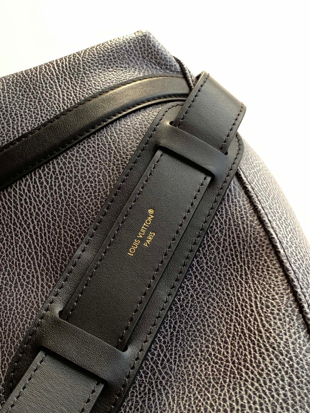 LV Nano LV Biker 38cm Black Light Gray Sheepskin & Cowhide Metal