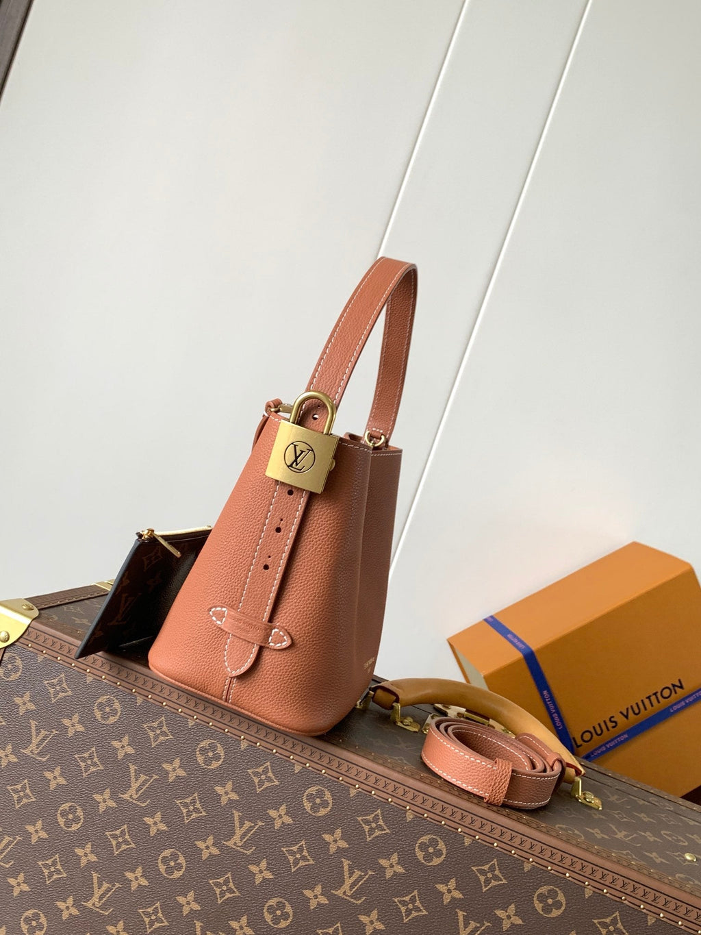 LV Low Key All In BB 16cm Brown Cowhide GHW