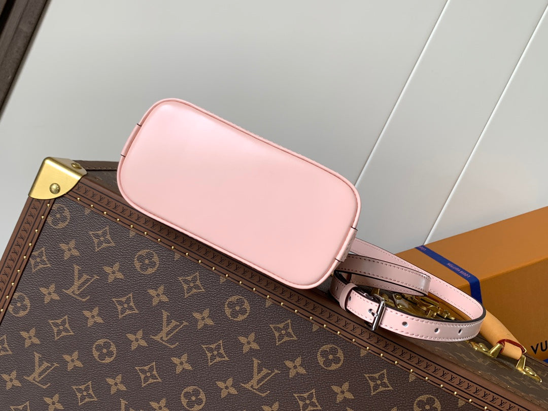 LV Alma BB Handbag 18cm Pink Epi Cowhide Metal HW