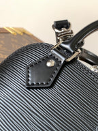LV Alma BB Handbag 18cm Black Epi Cowhide Metal HW