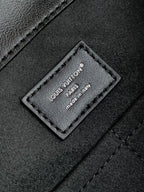 LV Off Duty Backpack 33cm Black Lambskin Sliver HW