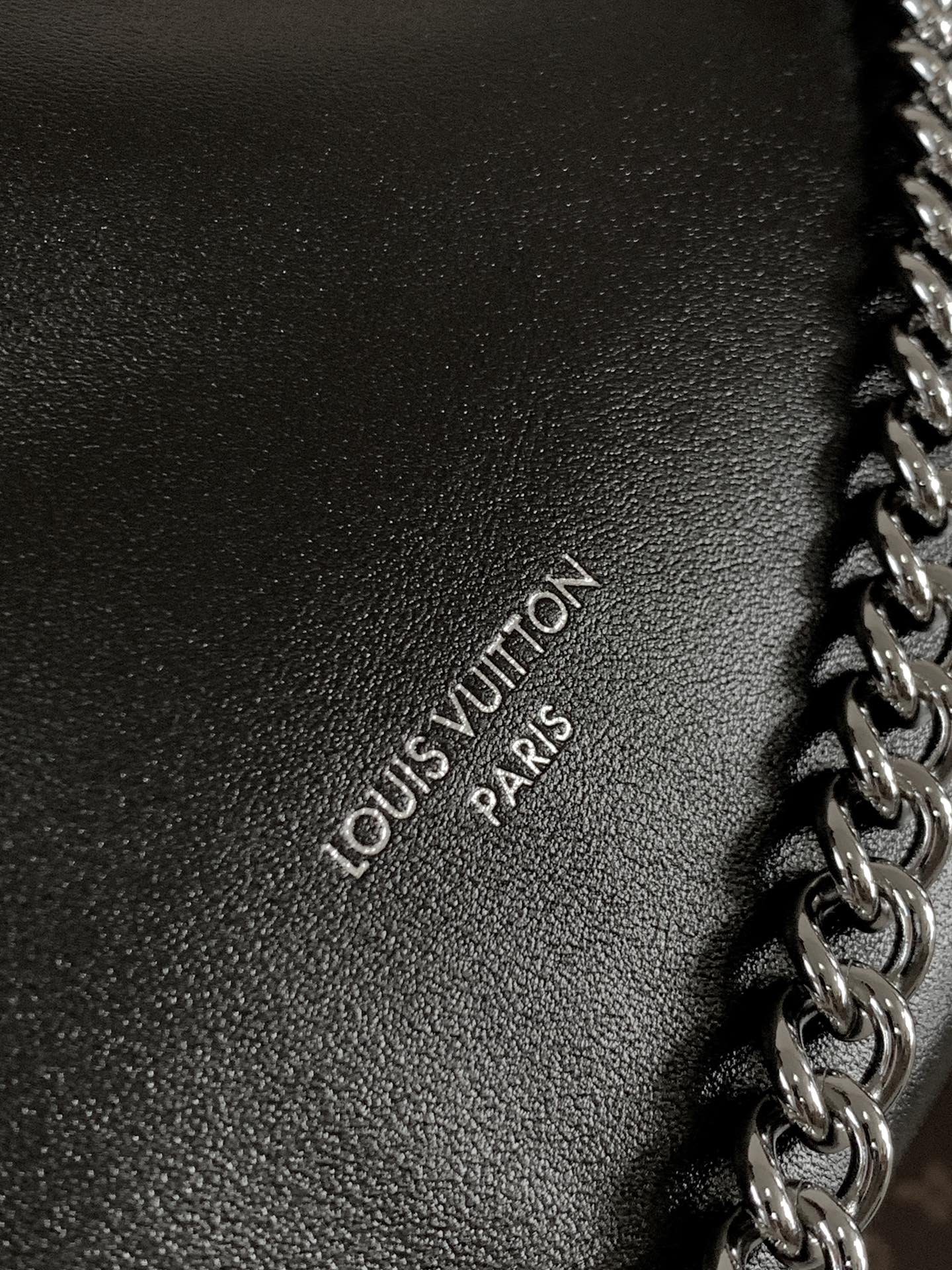 LV Off Duty Backpack 24cm Black Lambskin Sliver HW