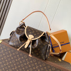 LV Odyssee MM 36cm Brown Beige Monogram Canvas & Cowhide