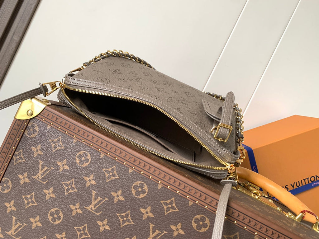 LV M25904 Hand It All PM Taupe Perforated Mahina Calfskin