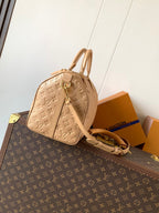 LV M11323 Speedy Soft 30 Apricot Monogram Empreinte Leather