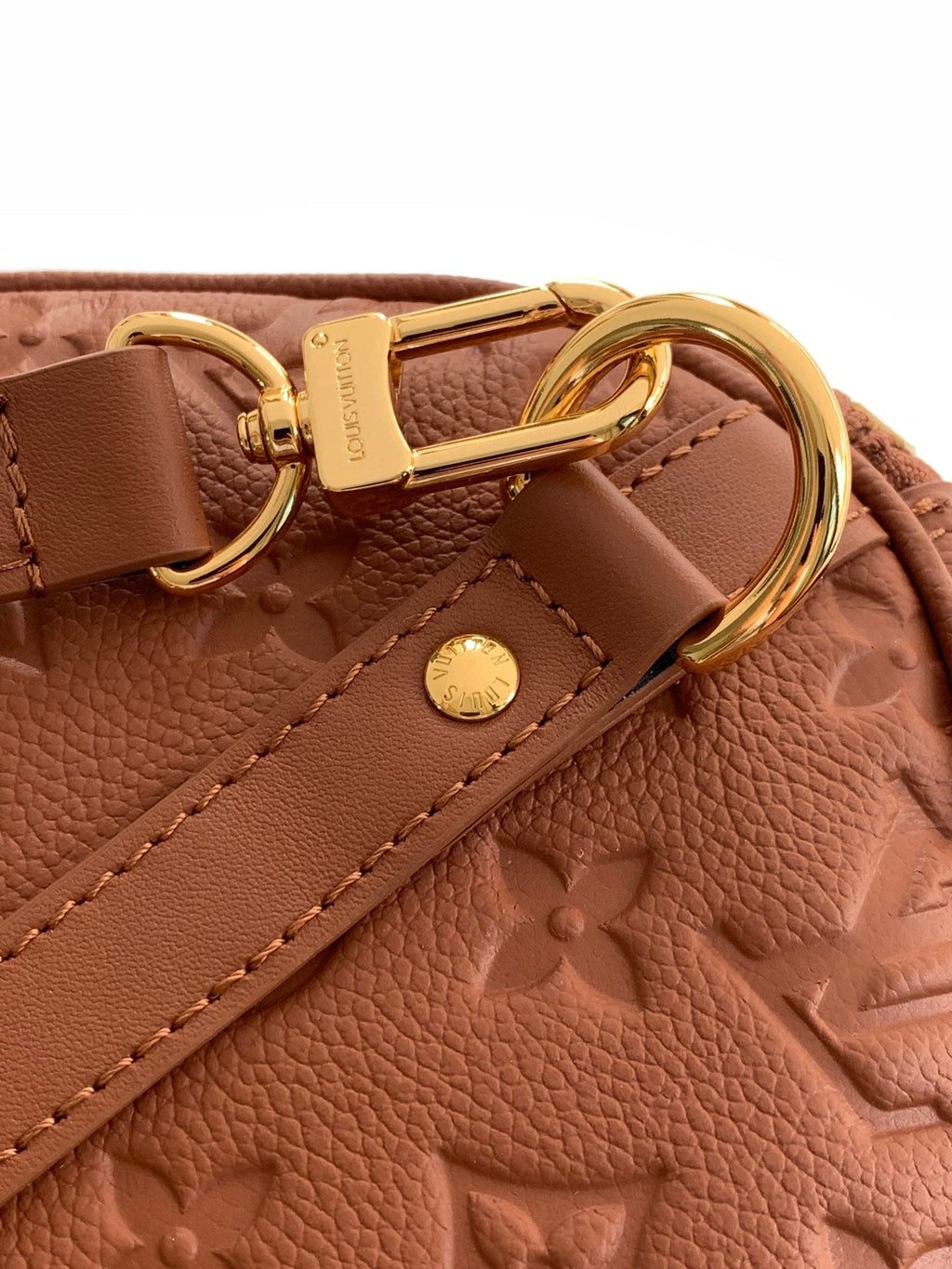 LV M28662 Speedy Soft 30 Camel Brown Monogram Empreinte Leather