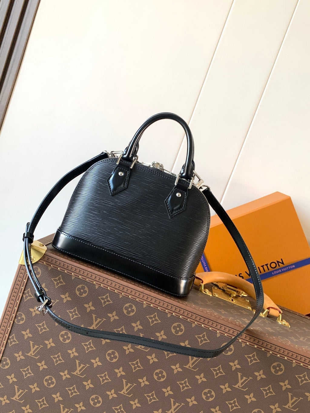LV M24645 Alma BB Black Epi Leather