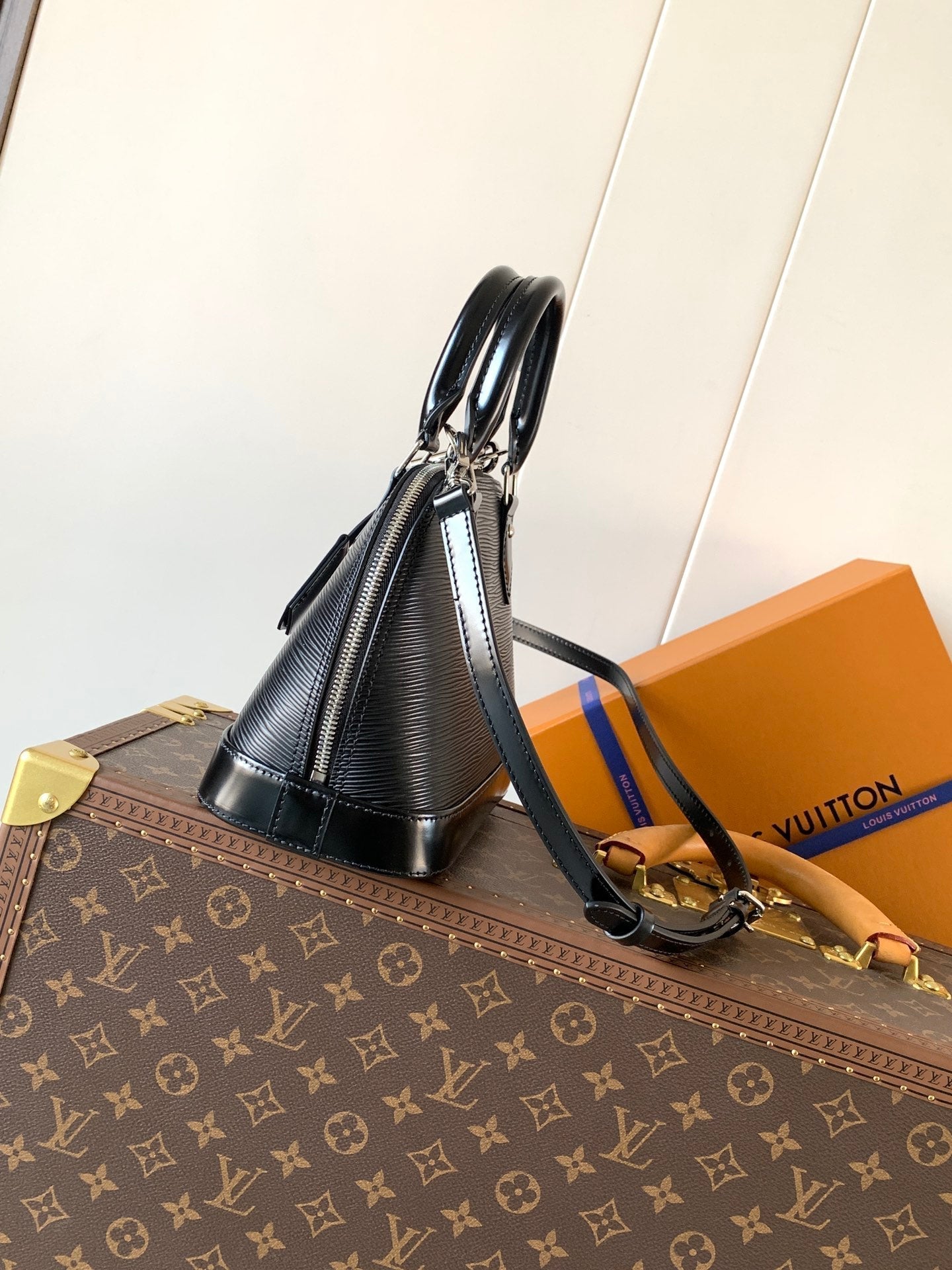 LV M24645 Alma BB Black Epi Leather