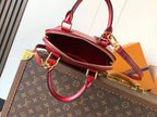 LV M25562 Alma BB Burgundy Epi Leather
