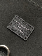LV Steamer 30 Black Suede Leather