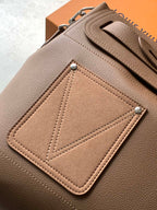 LV Steamer 30 Brown Suede Leather