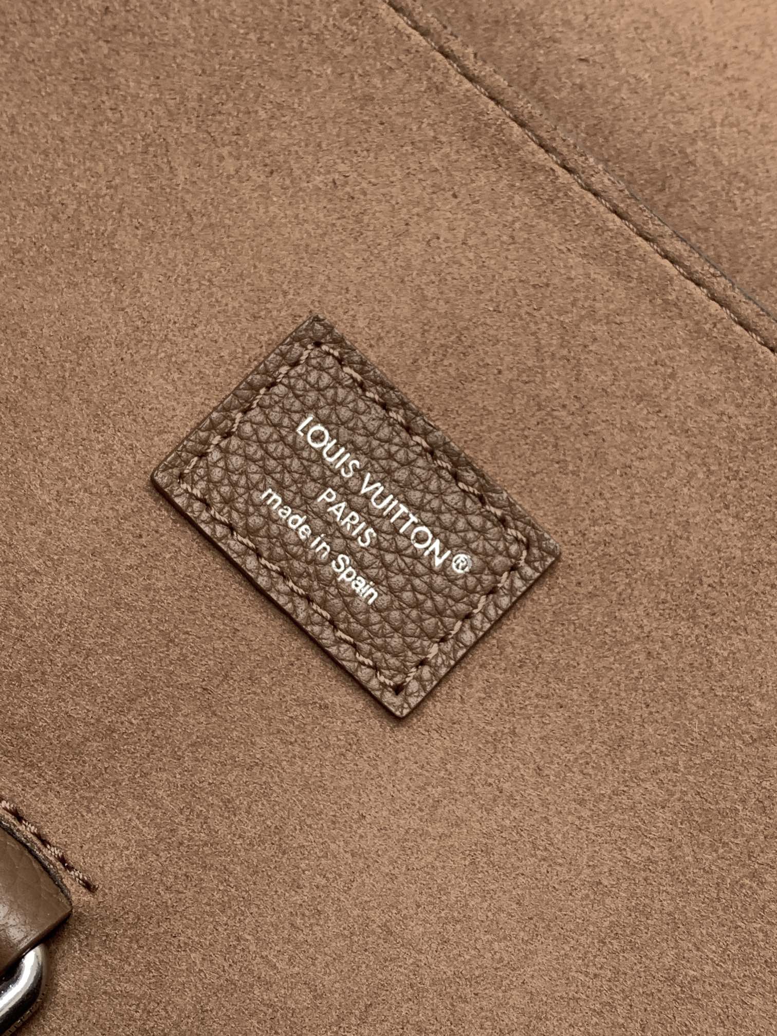 LV Steamer 30 Brown Suede Leather