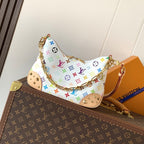 LV Boulogne PM Bag White Beige Monogram Canvas Cowhide 281679