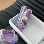 Dad Sandals Sheepskin  Heather Purple